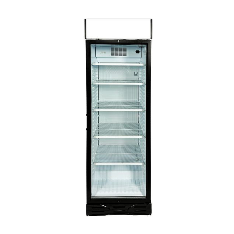 Vitrine verticale 1 porte blanche 382L LED