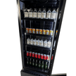 Vitrine verticale réfrigérée 1 porte noire à roulettes de 360L LED