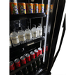 Vitrine verticale réfrigérée 1 porte noire à roulettes de 360L LED