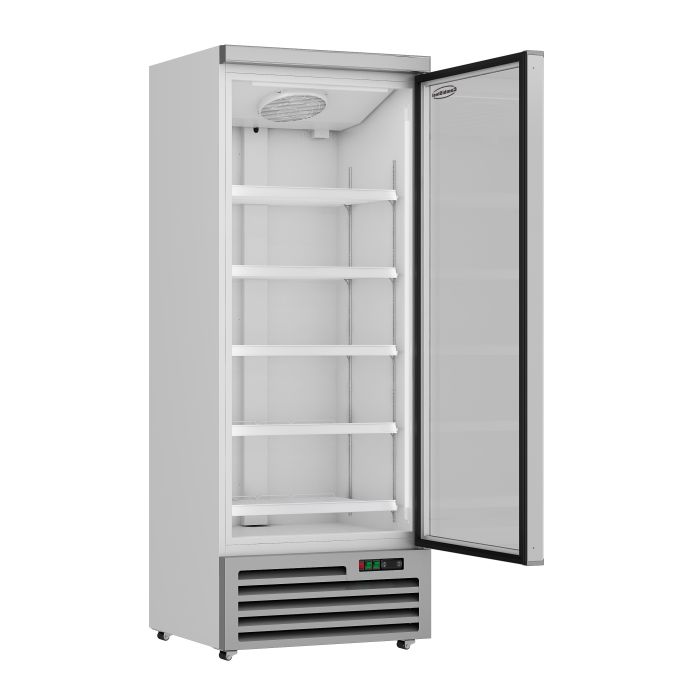 Réfrigérateur professionnel inox 1 porte vitrée de 600L