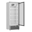 Congélateur professionnel 1 porte vitrée blanc 600L à roulettes