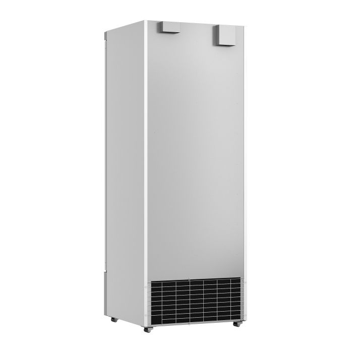 Congélateur professionnel 1 porte vitrée blanc 600L à roulettes