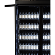 Réfrigérateur professionnel 3 portes vitrées noir à roulettes 1180L