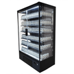 Vitrine verticale murale Premium 2 portes à boissons noire LED 1300