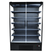 Vitrine verticale murale Premium 2 portes à boissons noire LED 1300