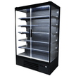 Vitrine verticale murale Premium 2 portes à boissons noire LED 1300