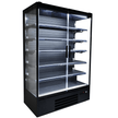 Vitrine verticale murale Premium 2 portes à boissons noire LED 1300