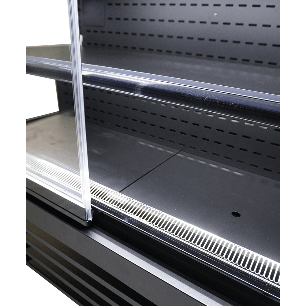 Vitrine verticale murale Premium 3 portes à boissons noire LED 1900