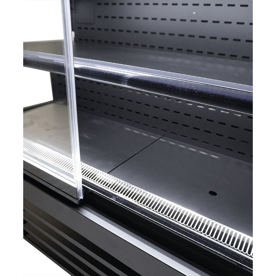 Vitrine verticale murale Premium 3 portes à boissons noire LED 1900