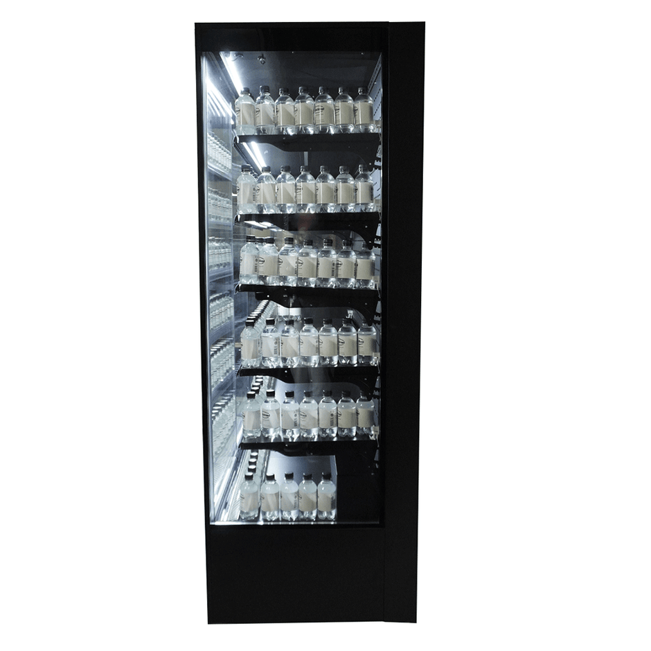 Vitrine verticale murale Premium 3 portes à boissons noire LED 1900