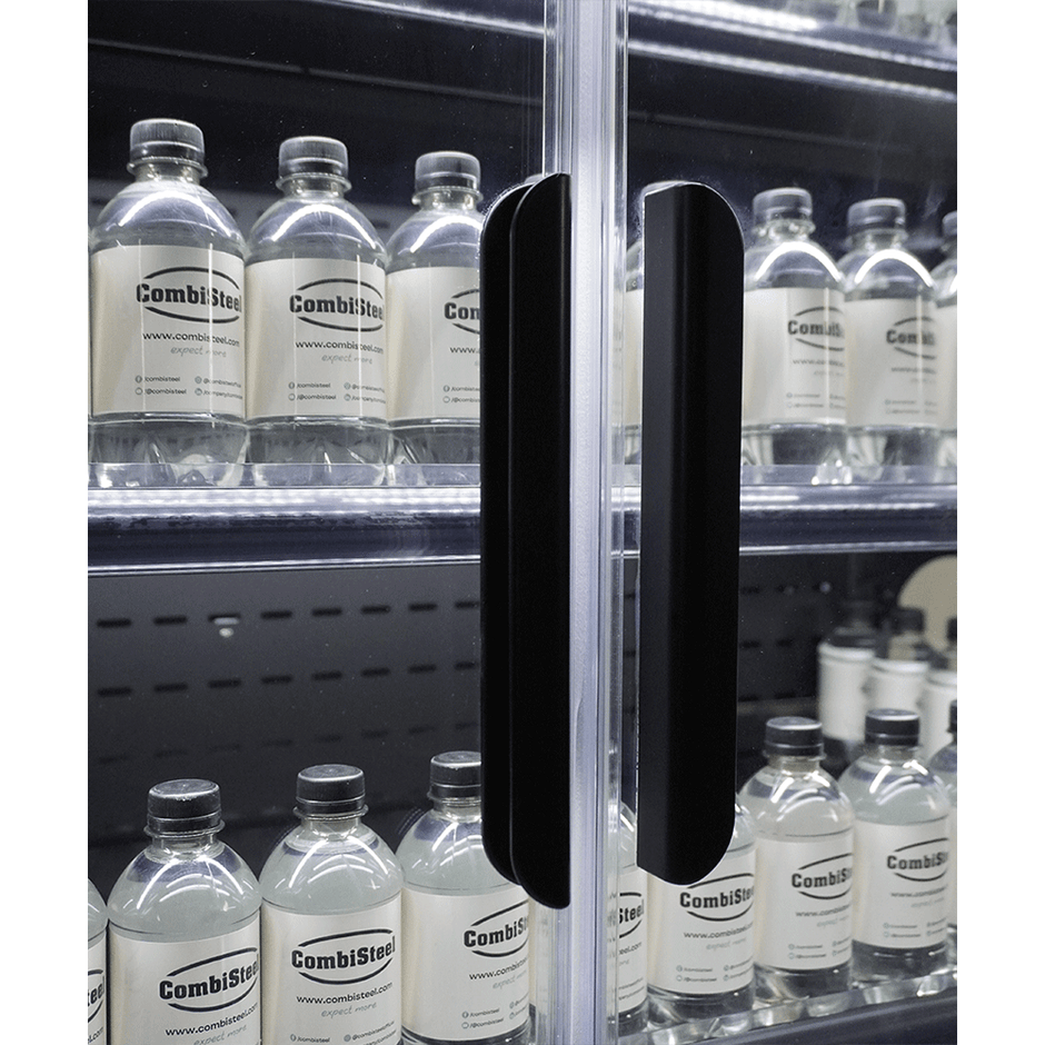 Vitrine verticale murale Premium 3 portes à boissons noire LED 1900