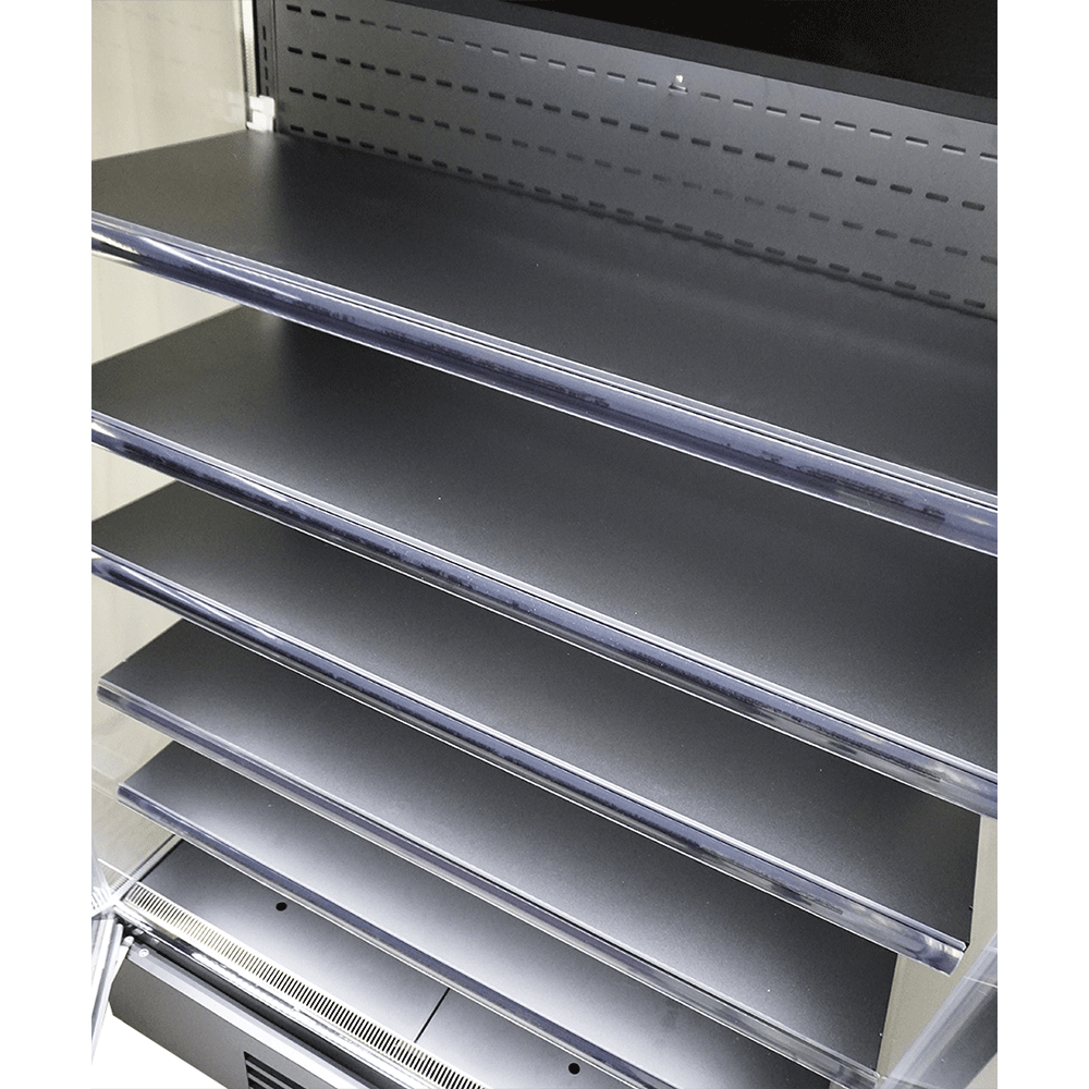 Vitrine verticale murale Premium 3 portes à boissons noire LED 1900