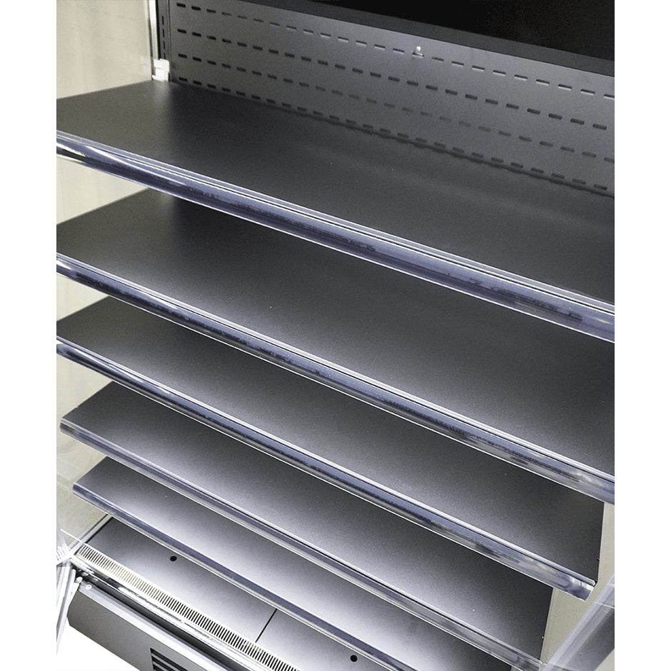 Vitrine verticale murale Premium 3 portes à boissons noire LED 1900