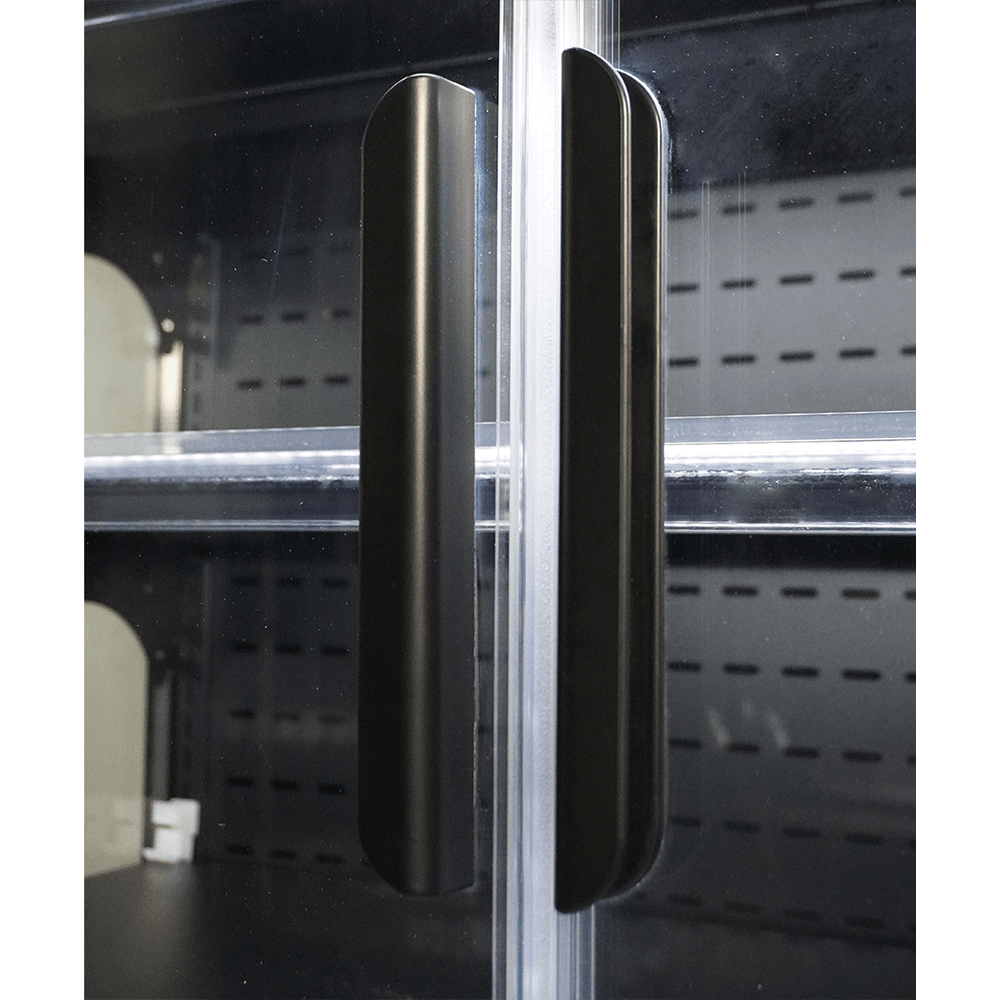Vitrine verticale murale Premium 3 portes à boissons noire LED 1900