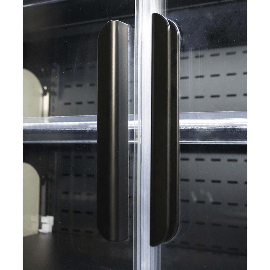Vitrine verticale murale Premium 3 portes à boissons noire LED 1900