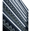 Vitrine verticale murale Premium 3 portes à boissons noire LED 1900