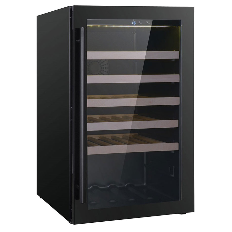 Cave à vin professionnelle noire 118L single zone - 40 bouteilles