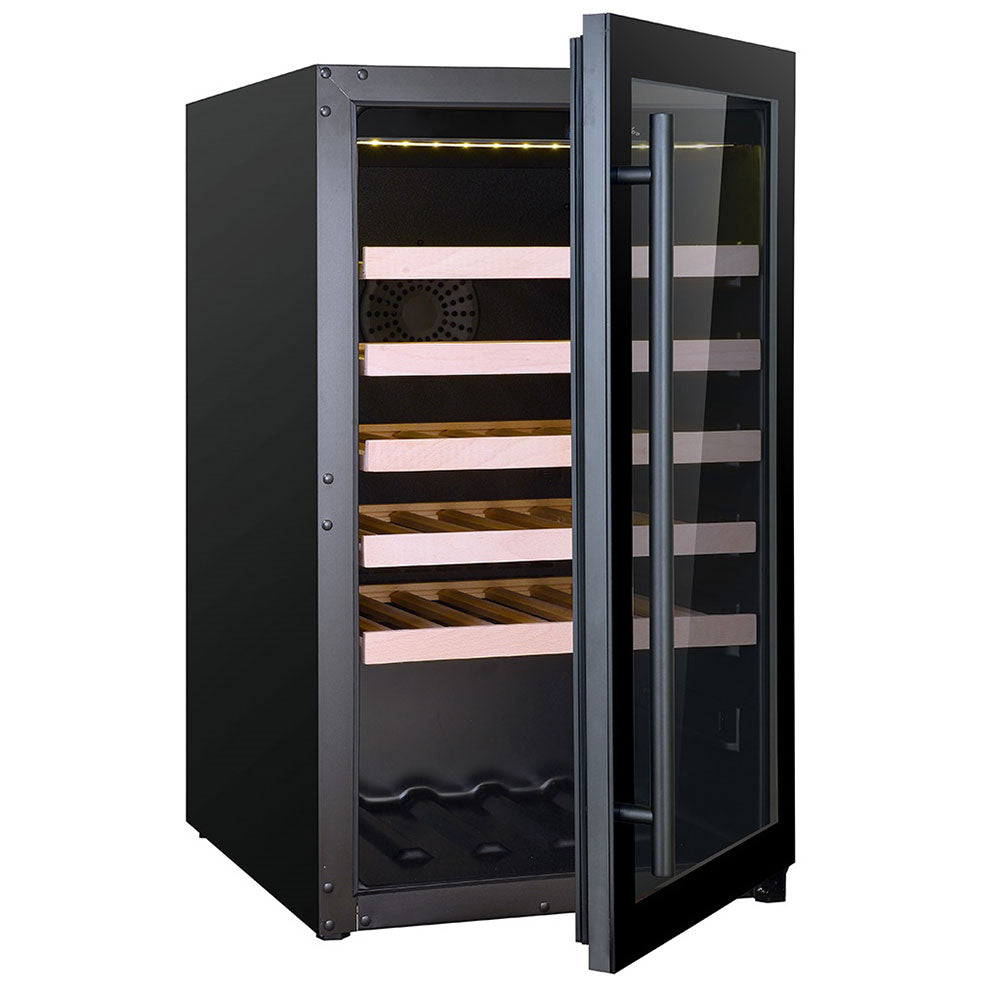 Cave à vin professionnelle noire 118L single zone - 40 bouteilles