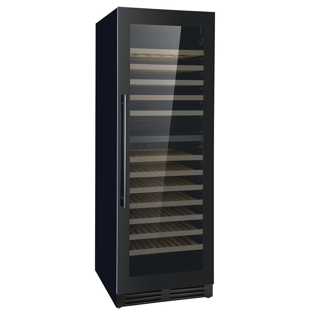 Cave à vin professionnelle noire 379L dual zone - 154 bouteilles