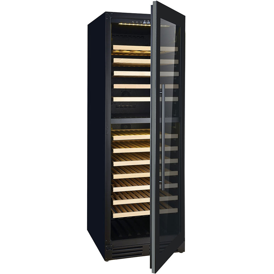 Cave à vin professionnelle noire 379L dual zone - 154 bouteilles