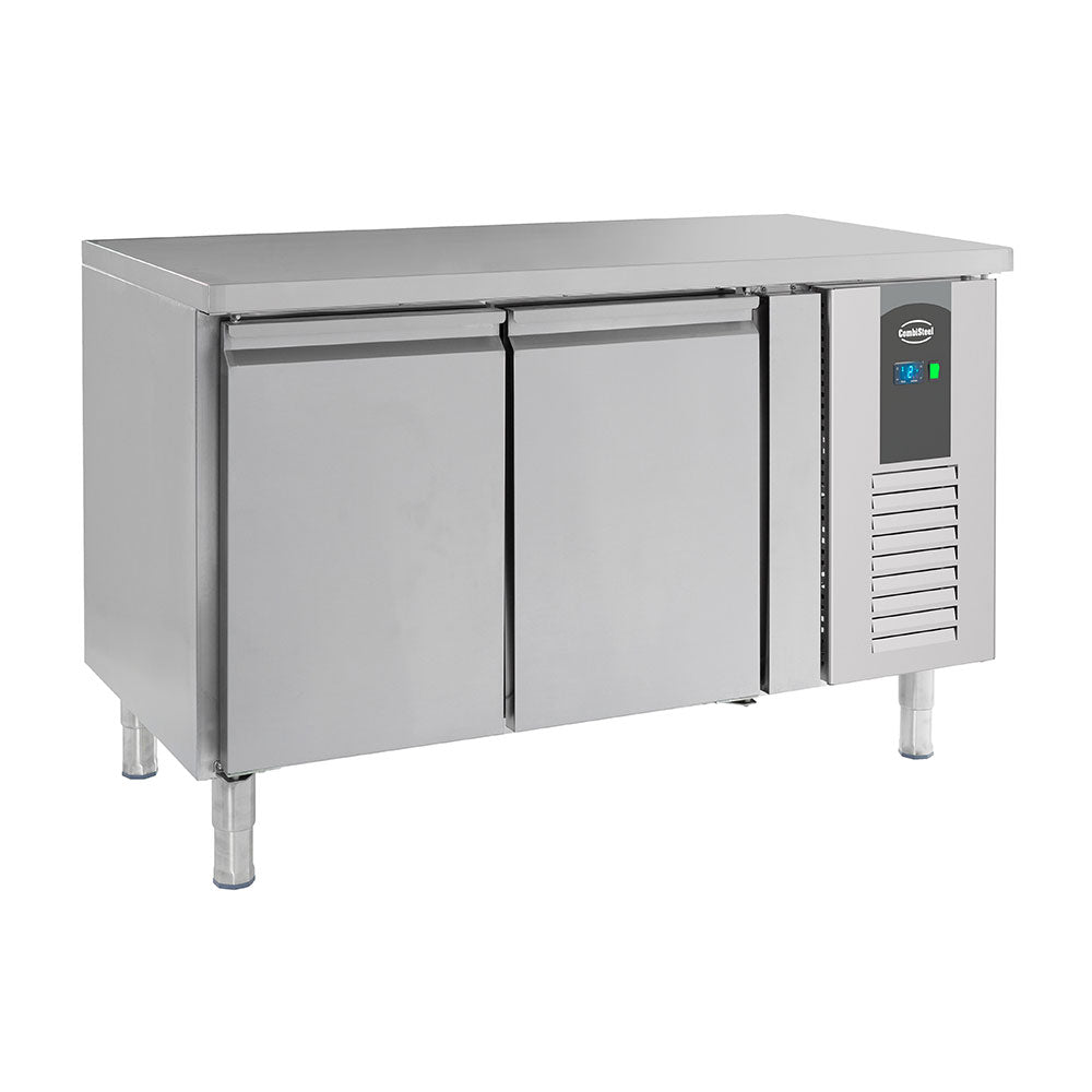 Bar réfrigéré sans rebord 2 portes en inox