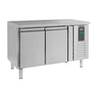 Bar réfrigéré sans rebord 2 portes en inox