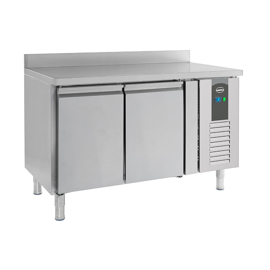 Bar réfrigéré avec rebord 2 portes en inox
