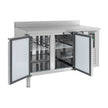 Bar réfrigéré avec rebord 2 portes en inox