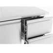 Bar réfrigéré sans rebord 2 tiroirs et 1 porte en inox sans pieds