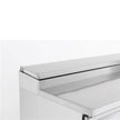 Bar réfrigéré avec rebord 3 portes en inox sans pieds avec 8 petits bac