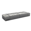 Bahut gris vitré avec ouverture verticale de 530L avec éclairage LED – 1450