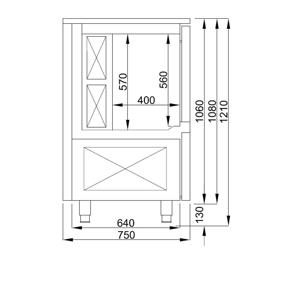 Cellule de refroidissement rapide ventilée sur pieds 7x 1/1GN Pro Line