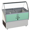 Vitrine à crème glacée 9X5L verte mobile