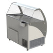 Vitrine à crème glacée 10X5L verte mobile