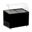 Vitrine à crème glacée 8X5L noire mobile