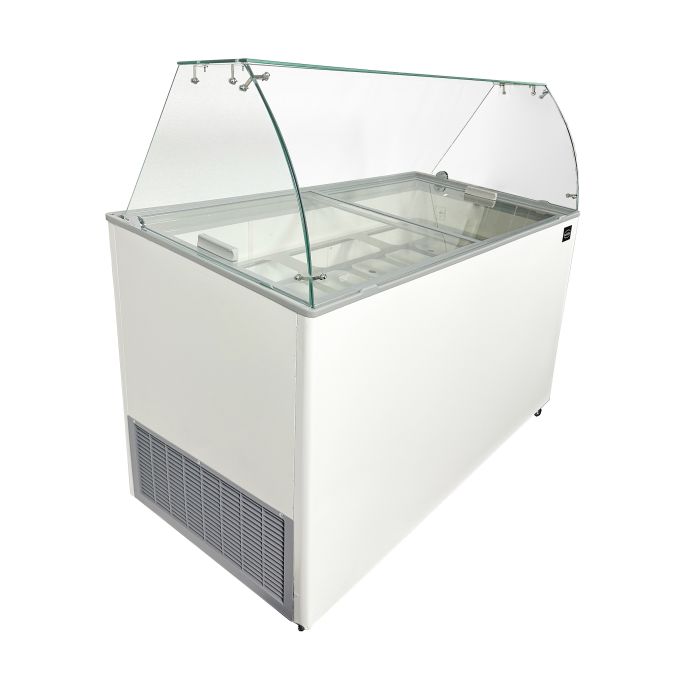 Vitrine à crème glacée 8X5L blanche