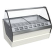 Vitrine à crème glacée 16X5L blanche mobile