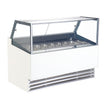 Vitrine à crème glacée 12X5L blanche mobile