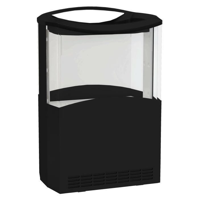 Présentoir réfrigéré en libre service pour achats impulsifs noir à LED 110L
