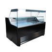 Vitrine réfrigérée de comptoir noire LED et étagère en verre à roulettes 2000