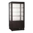 Vitrine verticale réfrigérée professionnelle 3 étages noire de 78L
