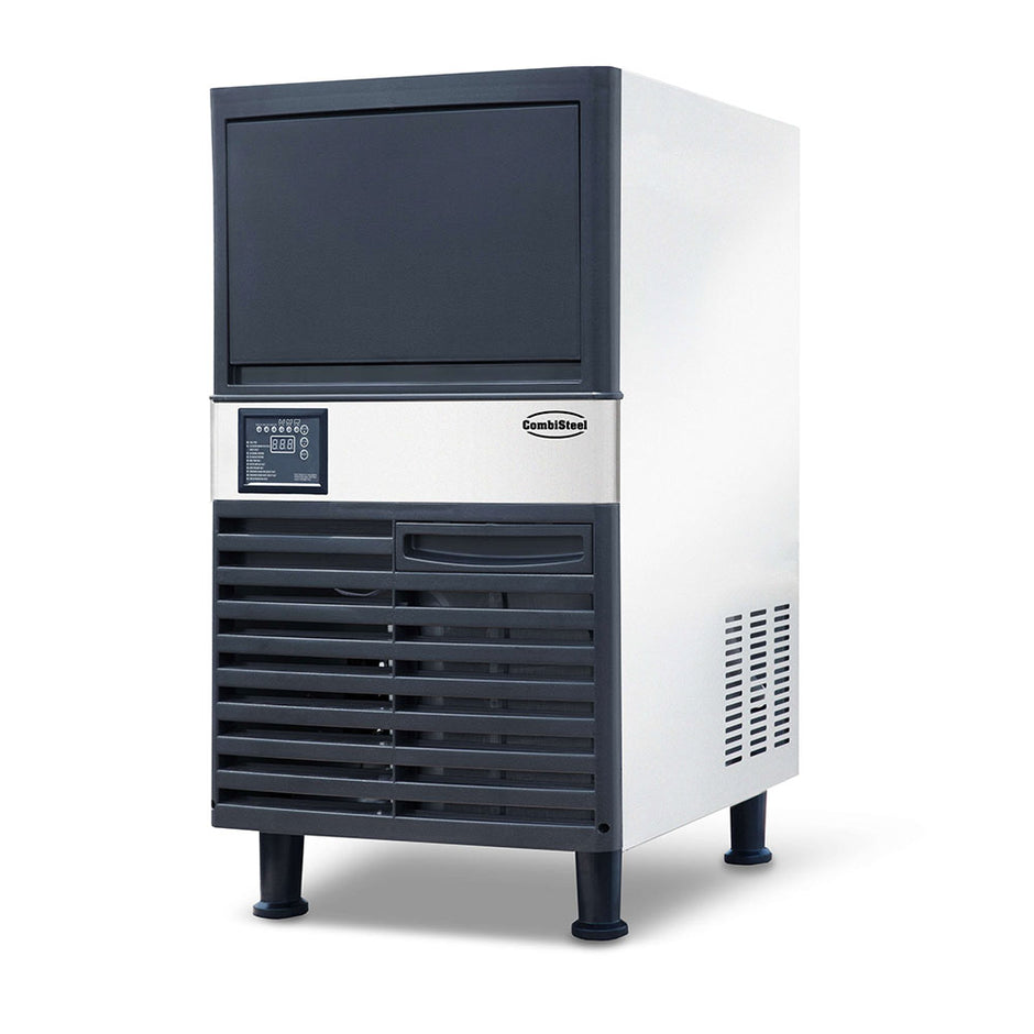 Machine à glaçons noire/grise 36kg/24h - refroidissement par air - cubes pleins