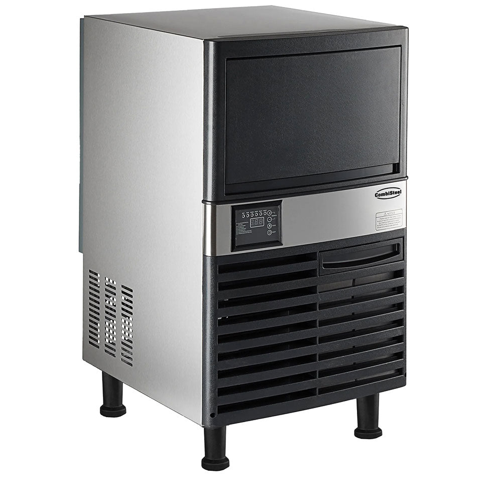 Machine à glaçons noire/grise 36kg/24h - refroidissement par air - cubes pleins
