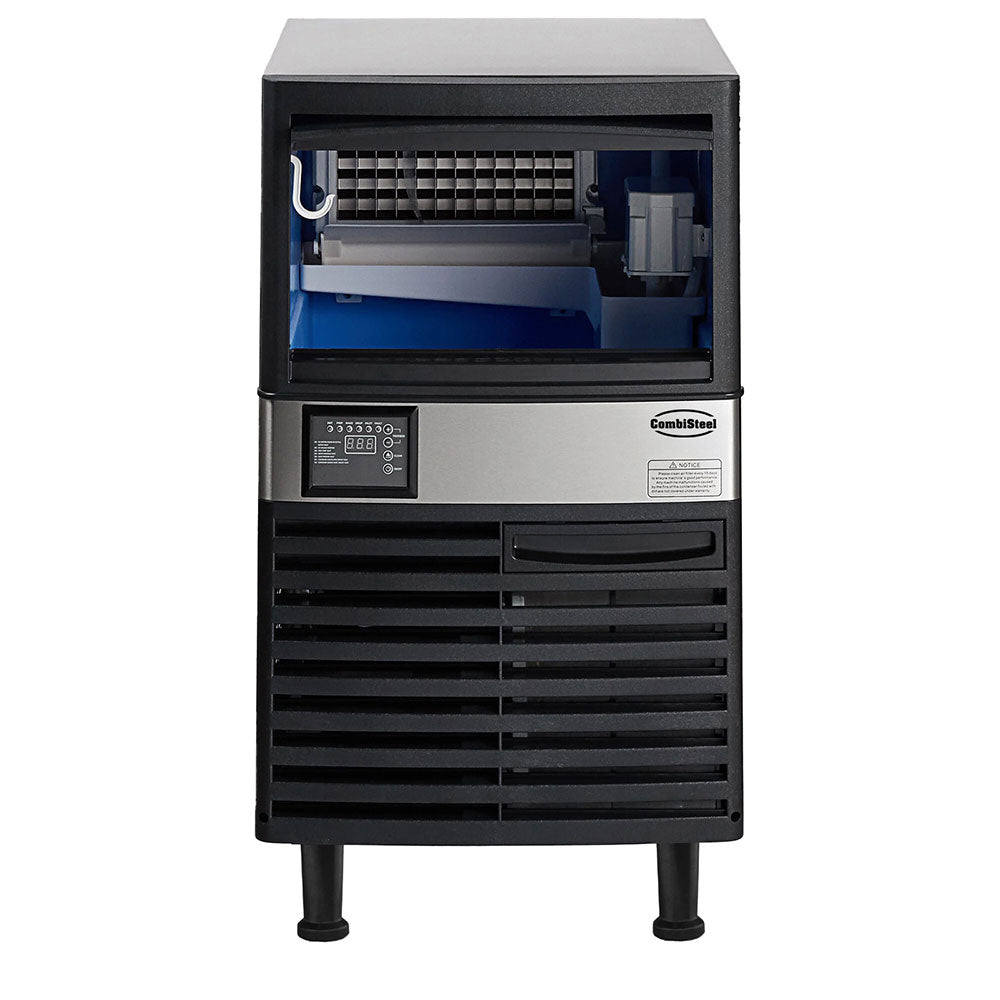 Machine à glaçons noire/grise 36kg/24h - refroidissement par air - cubes pleins
