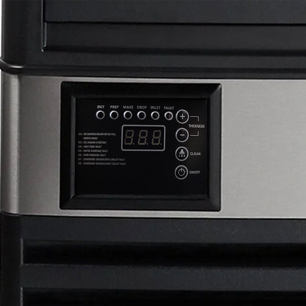 Machine à glaçons noire/grise 36kg/24h - refroidissement par air - cubes pleins