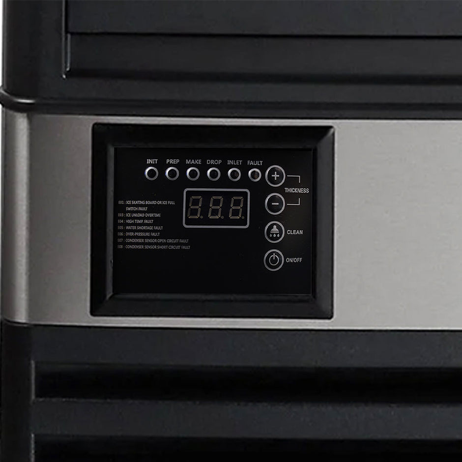 Machine à glaçons noire/grise 36kg/24h - refroidissement par air - cubes pleins