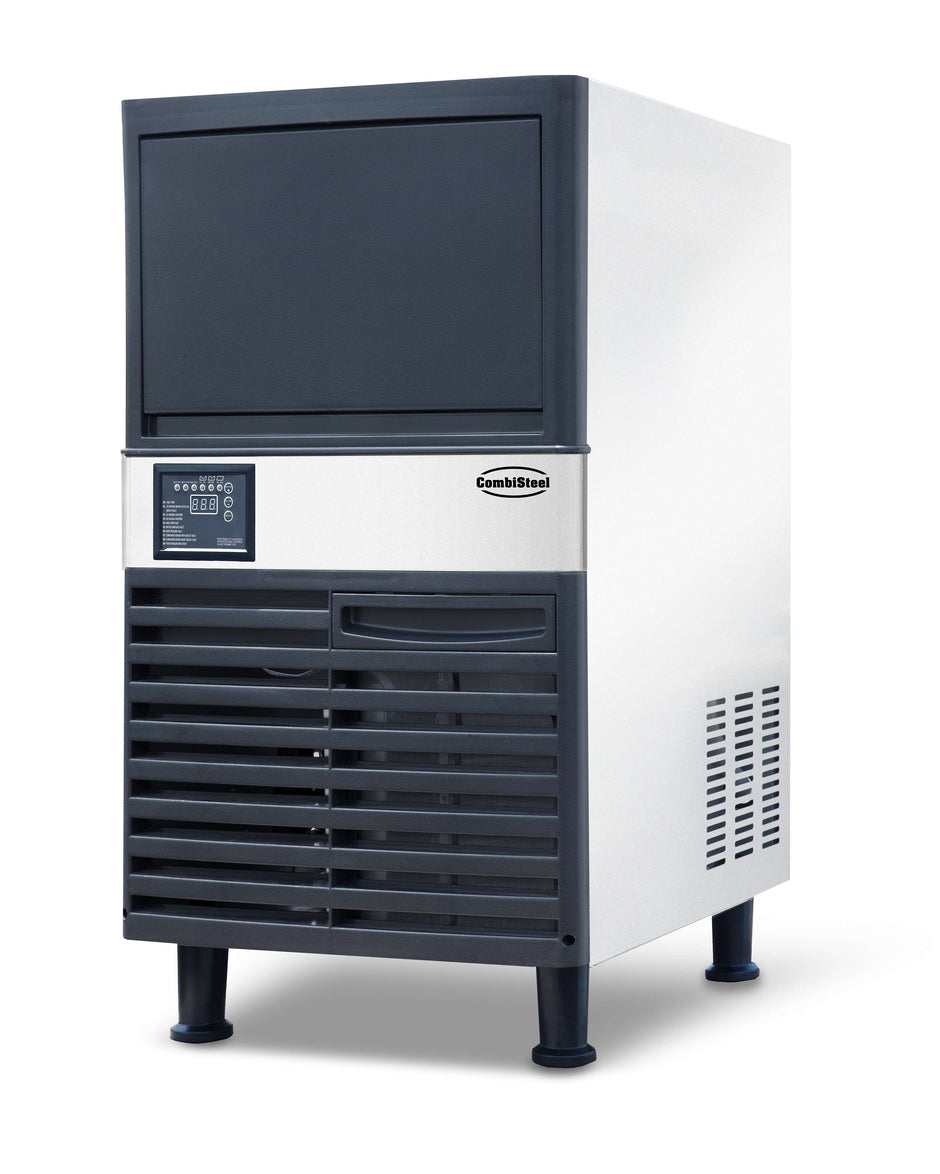 Machine à glaçons noire/grise 55kg/24h - refroidissement par air - cubes pleins