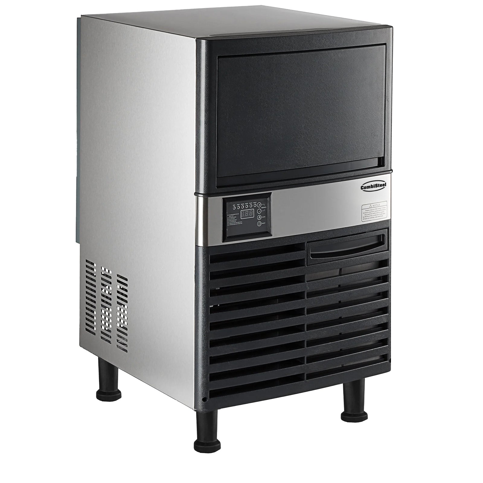 Machine à glaçons noire/grise 55kg/24h - refroidissement par air - cubes pleins