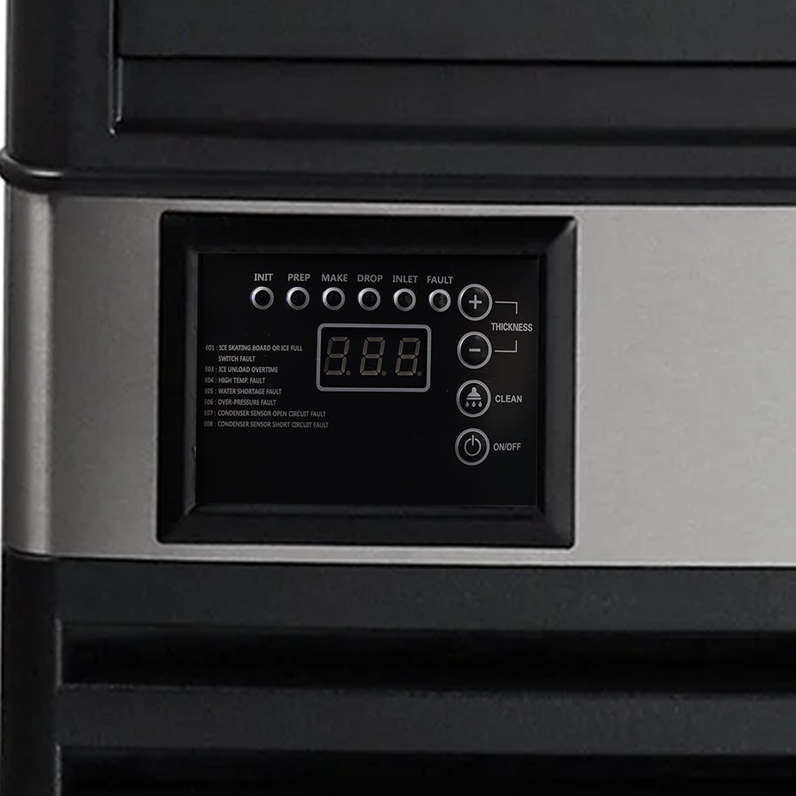 Machine à glaçons noire/grise 55kg/24h - refroidissement par air - cubes pleins