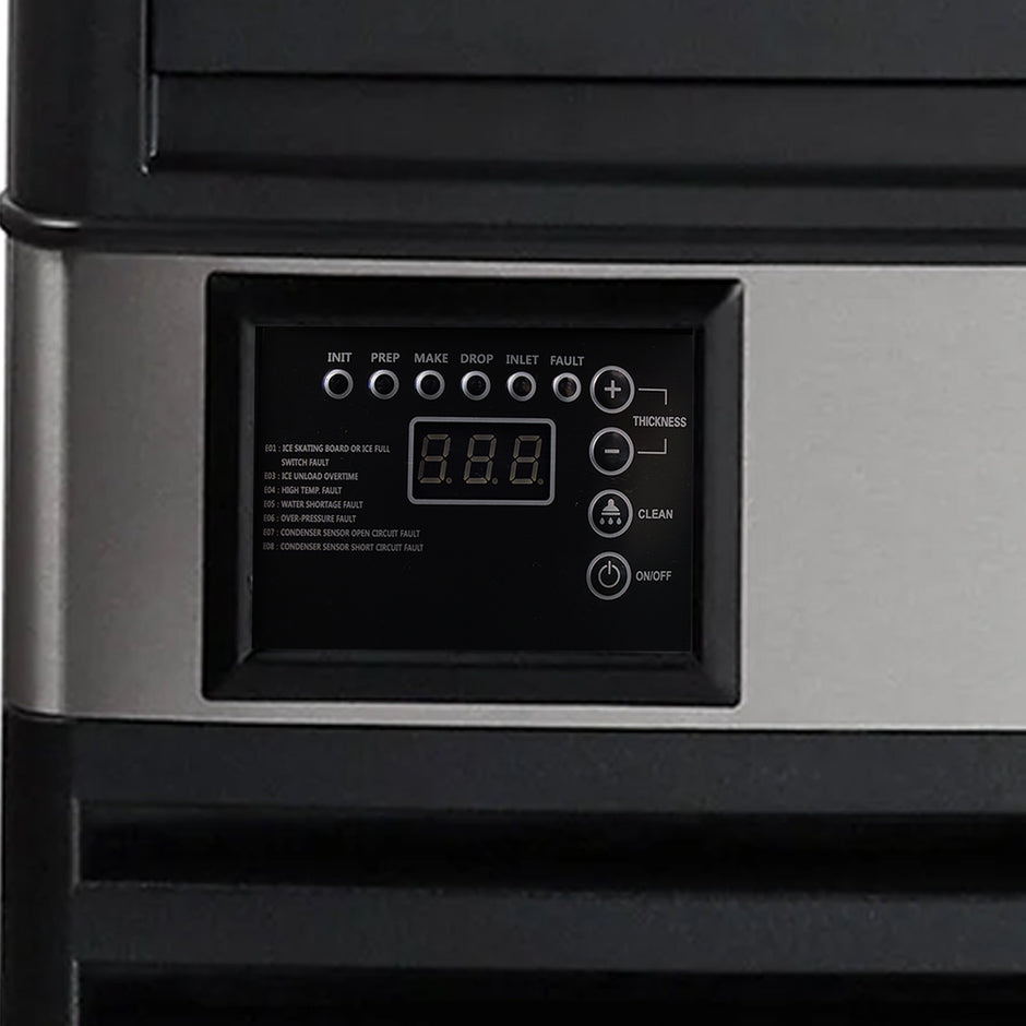 Machine à glaçons noire/grise 55kg/24h - refroidissement par air - cubes pleins